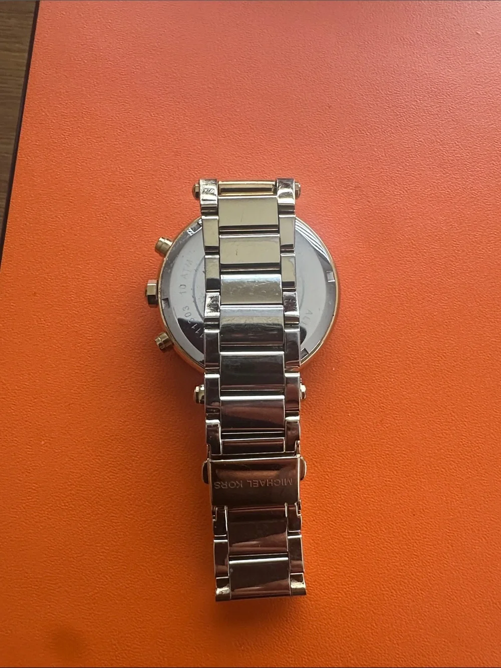 Michael Kors Silver-Tone Men's Chronograph Watch with Crystal Accents